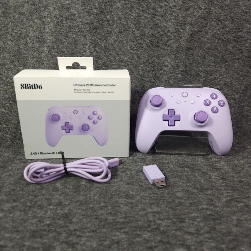 8BitDo Ultimate 2C Wireless Controller Lavender New/Open Box Windows Android